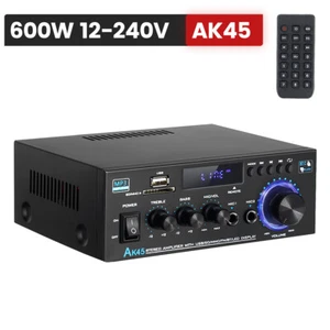 600W HiFi bluetooth Power Amplifier 2CH USB Home Stereo Audio USB FM Radio AU - Picture 1 of 6