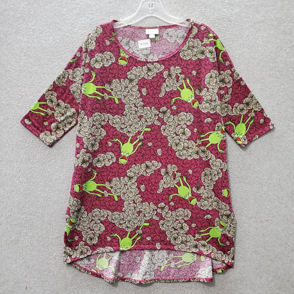 Camiseta túnica estampado integral LulaRoe para mujer grande rosa floral ermitaño el cangrejo Foto 1 de 4