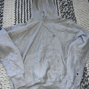 NUOVO Champion Reverse Weave Pullover Felpa con Cappuccio Grigio Uomo Taglia Large - Foto 1 di 5