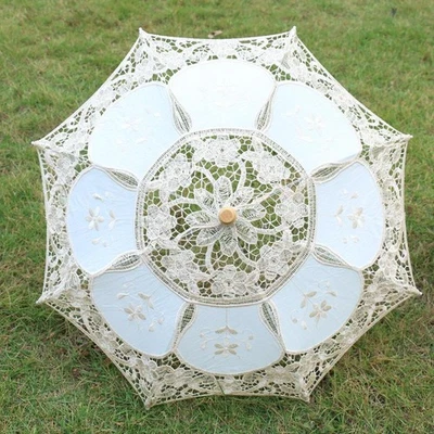Kids Handmade Victorian Wedding Lace Umbrella Parasol for 1920s Party Halloween
