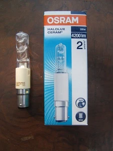 ECHTE OSRAM HALOLUX CERAM B15d 205W 64499 KL KLAR MADE IN GERMANY 4200lm DIMMBAR - Bild 1 von 4