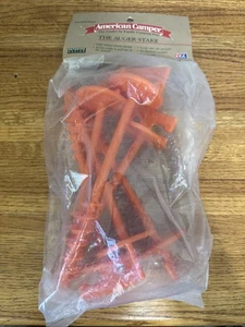 6 Stück American Camper Schnecke Anker Pfähle 9" Orange Kunststoff USA Neu - Bild 1 von 6