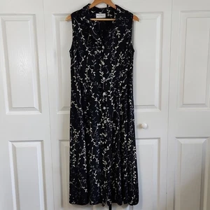 Vestido Midi Molly Malloy Negro De Colección Talla 12 Botones Cottagecore - Imagen 1 de 9