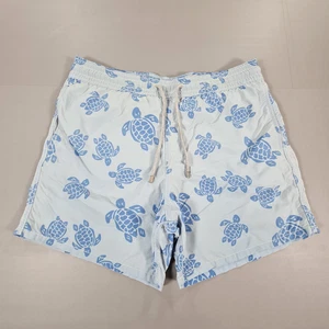 Pantalones cortos de natación Vilebrequin para hombre azules grandes con cordón estampado de tortugas - Imagen 1 de 9