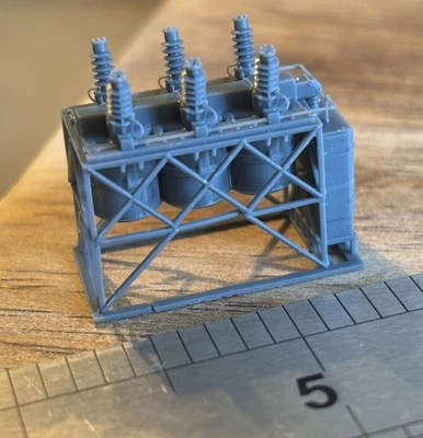 3-фазная автоматическая станция повторного закрытия - масштаб N - 3D резиновая печать - 1:160 - Изображение 1 из 4