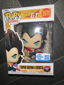 Funko Pop! Dragon Ball #2078 Super Saiyan 4 Vegeta Flocked Glow Chase PROTECTOR - Picture 1 of 7