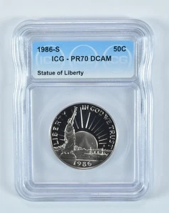 1986-S Statue Of Liberty Commemorative Half Dollar PR70 DCAM ICG *6551 - Picture 1 of 5