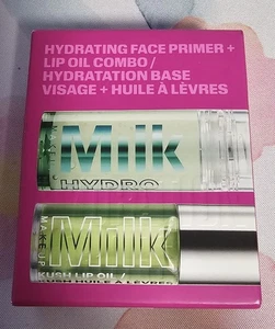 Milk Hyrdo Grip feuchtigkeitsspendende Gesichtsgrundierung 0,33 Unzen + Kush Lippenöl 0,18 Unzen Kombination Neu im Karton - Bild 1 von 1