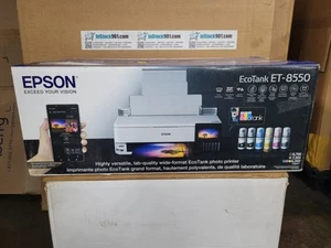 Epson EcoTank Photo ET-8550 Color Inkjet All-In-One Printer Only 62 Printouts - Photo 1/7