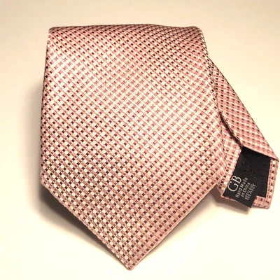 Gravata masculina de seda rosa GB - Imagem 1 de 4