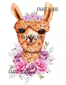 Llama estampada de sublimación lista para presionar transferencia de calor - Imagen 1 de 1