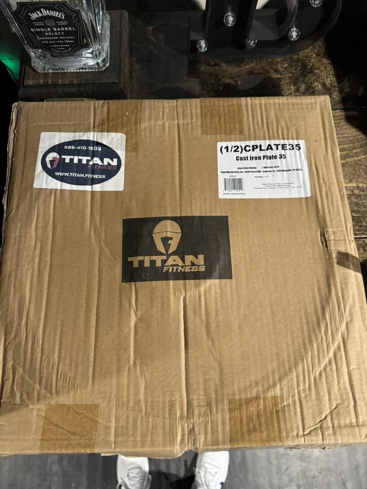 1 - Titan Fitness Cast Iron Olympic Weight Plate 35 LB Single
