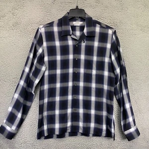 J Lindeberg Button Up Shirt Mens Large Slim Long Sleeve Daniel B S Drapey Check - Picture 1 of 10