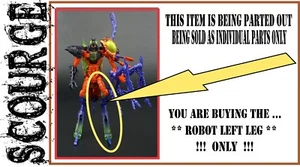 Transformers Beast Wars / Transmetals 2  _  Scourge _ Robot Left Leg - Picture 1 of 2