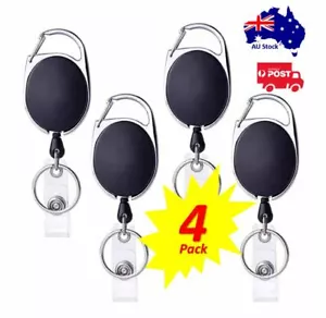 4Pc Retractable Key Chain Nurse Badge ID Card Holder Lanyard Keyring Carabiner - Picture 1 of 12