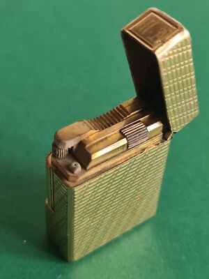 Originale accendino Dupont anni '90 laminato in oro SMALL - Dupont lighter - Immagine 1 di 4