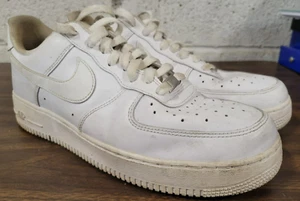 NIKE AIR FORCE 1 SAGA LOW PLATFORM 10.5 SNEAKER MEN'S TRIPLE WHITE DD8959-100 - Picture 1 of 8