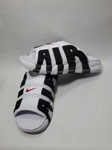 Nike Air More Uptempo Slide weiß rot schwarz FB7815-100 Herren Größe 10 US NEU - Bild 1 von 6