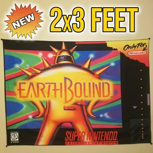 EarthBound 2x3 Fuß Wandteppich / Super Nintendo Banner Wandfahne / Mutter 2 - Bild 1 von 9