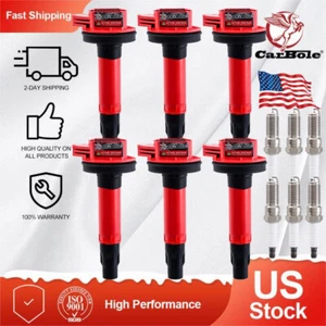 Set of 6 Ignition Coil UF553 And Spark Plug SP411 For Ford Lincoln Mazda Mercury - Picture 1 of 14