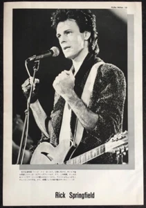 RICK SPRINGFIELD 1984 CLIPPING JAPAN MAGAZIN ML 6J - Bild 1 von 1