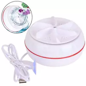USB Mini Washing Machine Portable Ultrasonic Turbine Laundry Washer Travel Home - Picture 1 of 10