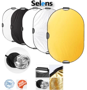 Selens Foldable 1x1.5m Collapsible Studio Flash Light Oval Reflector Panel Board - Picture 1 of 12
