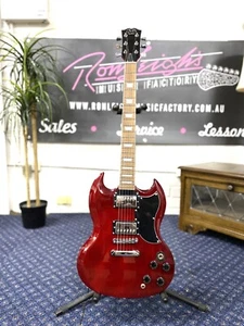 J&D Luthiers SG Style Electric Guitar (Cherry) humbuckers rock n roll - Picture 1 of 5