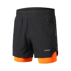Men 2 in 1 Running Shorts Quick Drying Breathable Active Training R7F4 - Picture 1 of 12