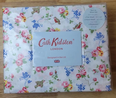 Cath Kidston London Bird Floral Multi Twin XL 3pc Sheet Set - Image 1 of 4