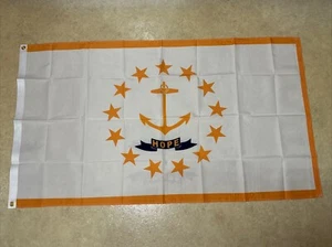 Rhode Island 3x5ft State Flag Polyester With Grommets ✅ Single Sided ✅ Decor New - Picture 1 of 6