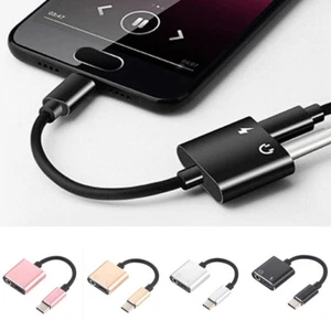 2in1 USB C Type C to 3.5mm Jack AUX Audio Adapter Charging Cable Headphone NEW - Picture 1 of 15