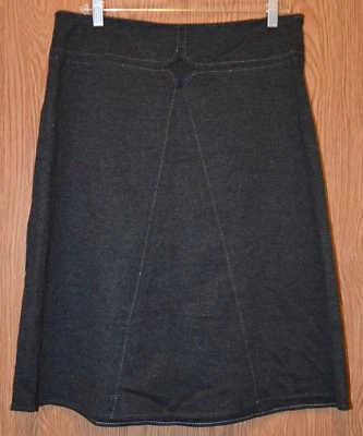 Womens Charcoal Gray Studio M Flat Front Skirt Size 4 NWT NEW  - Image 1 of 2