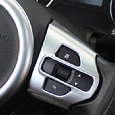 For Kia Sorento 2016-2020 Matte Chrome Interior Steering Wheel Cover Trim - Image 1 of 4