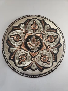 Vintage Turkish Copper Etched Artisan Hand Made Tray Middle Eastern - Picture 1 of 5