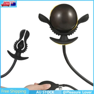 Inflatable Anal Butt Plug Dilator Prostate Massager Silicone Dildo Anus Sex Toys - Picture 1 of 17