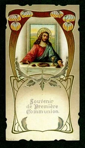  santino holy card  Image Pieuse Ricordo Della Prima Comunione Cromo anno 1910 - Picture 1 of 1