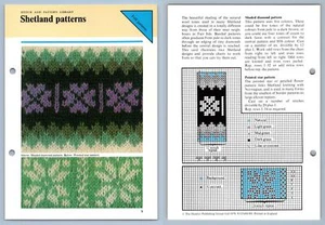 Shetland Patterns - Stitch - 1979 Odhams Knitting Collection Instruction Card - Picture 1 of 1