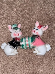 Collectible Vintage Plastic Easter Bunny Rabbit Figure Hong Kong - Picture 1 of 6