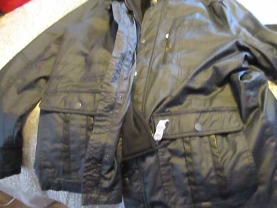 nwt 男式 Marc Anthony L 码棕色拉链冬季夹克带汗水 — 第 1/4 张图片