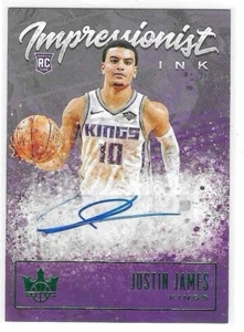2019-20 COURT KINGS JUSTIN JAMES IMPRESSIONIST INK JADE AUTO 07/25 KINGS - Picture 1 of 2
