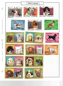 TOPICAL DOGS 6 PHOTOS MH USED SOME SETS MIDDLE EAST LOT C ON PAGES - Picture 1 of 6