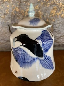 Como nuevo y raro Yoko Sekino Bove Studio cerámica con tapa carrito de té/tarro como nuevo - Imagen 1 de 9