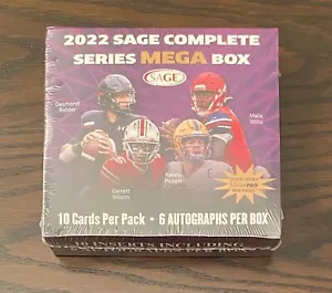 2022 Sage Complete Series Football Trading Cards Mega Box - 120 Cards/6 Autos 🔥 - Picture 1 of 5