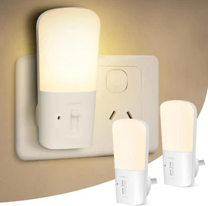 Night Light, 2 Pack LED Night Lights Plug in with Dusk to Dawn Sensor, 0-80LM Wa - Picture 1 of 12