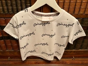 Girls' Pineapple Dance Studios Black, White & Rhinestone Cropped Top - 5-6Y - Picture 1 of 3