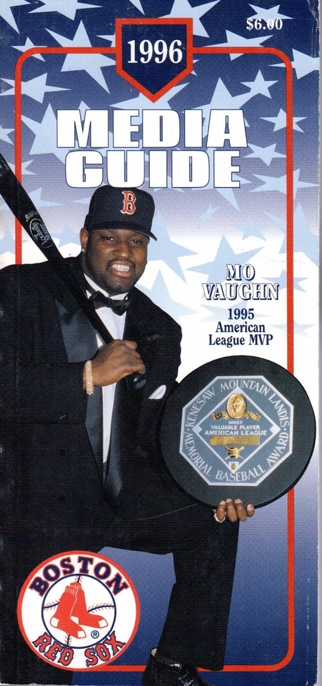 1996 Boston Red Sox Baseball Media Guide~ Mo Vaughn, Roger Clemens, Jose Canseco - Image 1 of 4