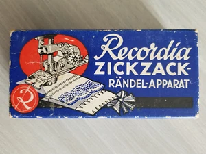 1957 DDR Recordia Zickzack Rändel-Apparat Nähmaschinenteilewerke Dresden - Bild 1 von 9