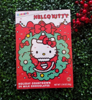 Hello Kitty Christmas Countdown Calendar Holiday 24 Milk Chocolate🎄🎀 NEW - Image 1 of 4
