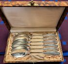 Gowe 90 Silver Plate Stunning 6 Spoon Set In Original Dress Box / No Monogram